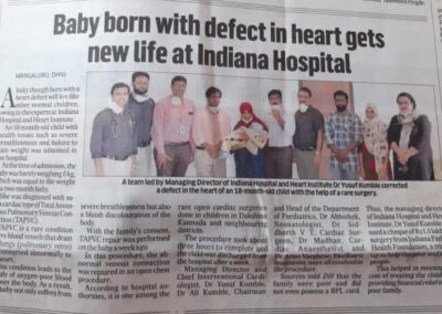 Rare heart surgery by doctors of Indiana Hospital gives breath of fresh air to 1 year 6 months old child.